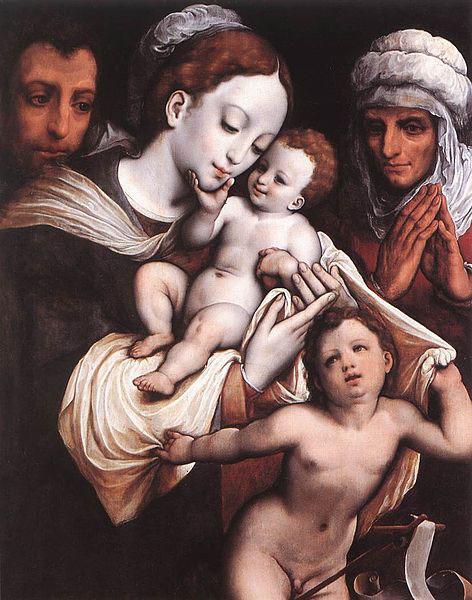 Cornelis van Cleve Holy Family France oil painting art